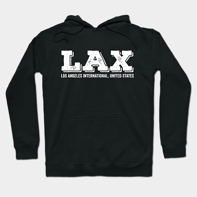 LAX Los Angeles International US  Airport Code Hoodie by VFR Zone